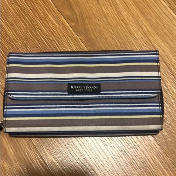kate spade Handbags - Kate Spade Multicolor Striped Clutch
